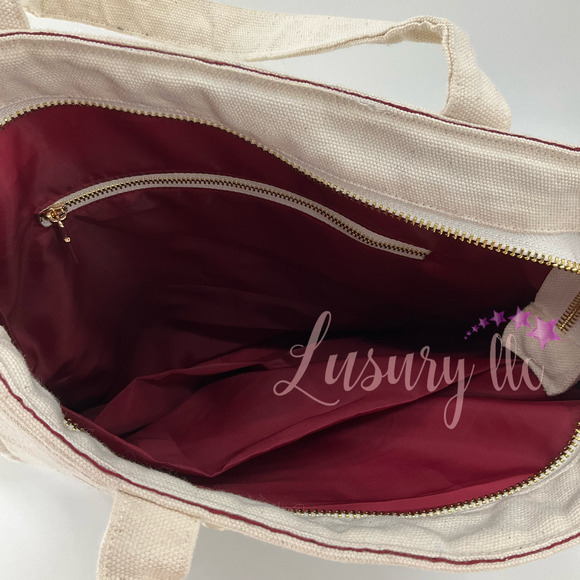 Lily Of The Valey Embroidery Convertible Backpack Tote Crossbody Bag, White main image 14